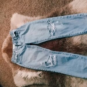 girls ripped, mom jeans